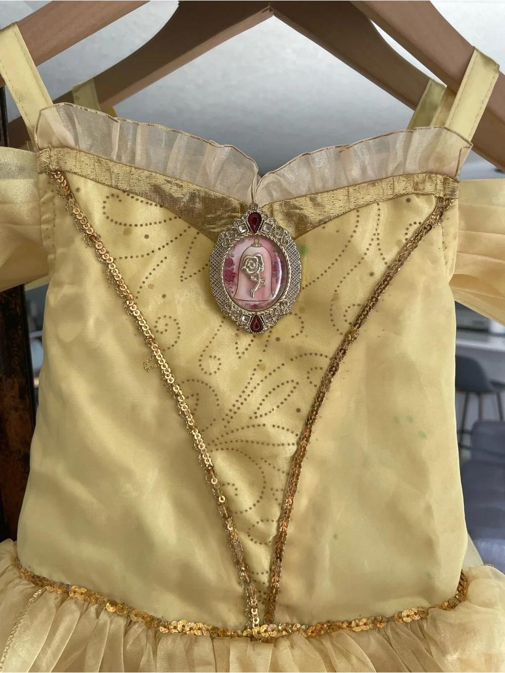 Disney Belle Princess Costume Dress Girls Size 3 Beauty and the Beast